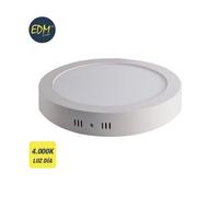 Downlight Led Surface Ronde 20w 4000k 1500lm Blanc Edm 31590