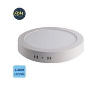 Downlight Led Surface Ronde 20w 6400k 1500lm Blanc Edm 31594
