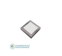 Downlight Surface Gabbro 12w 3000k-4000k-6500k Nickel 1080lm 3.5x17x17 Cm