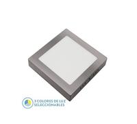 Downlight Surface Gabbro 24w 3000k-4000k-6500k Nickel 2160lm 3.5x29x29 Cm
