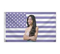 DOWNPOUR Olivia Singer Flag 3x5Ft Rodrigo Purple Tapestry American Flag SOUR Tapestry Music Album Cover for Indoor Outdoor College Dorm Bedroom Home Room Wall Art Decor
