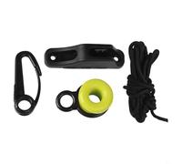 Downrigger - Récupérateur de poids pour pêche en bateau avec taquet de guide-câble et pince à corde, 4 mm x 2,2 m - Ligne en nylon pour la pêche à la traîne - Noir