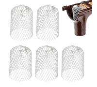 Downspouts Gutter Guard - Filtre extensible, écran métallique | Maille tamisée réglable, bloqueur de feuilles antirouille, pour évacuation du toit, prévention des mous, lutte contre les débris