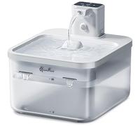 DownyPaws Fontaine à Eau pour Chat sans Fil à Détection de Mouvement, Blanc | 2,5 L Fontaine à Eau pour Chat avec Batterie Rechargeable 4000 mAh, Pompe Silencieuse
