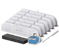 DownyPaws Fontaine à Eau pour Chats sans Fil, Filtres 6 Unités pour DPWFP6, avec Une Éponge de Nettoyage et Une Brosse de Nettoyage