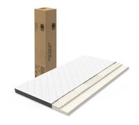 dowowdo 140 x 200 cm - Matelas 7 zones - H3 - Hauteur : 7 cm - Certifié Öko-Tex - Matelas d'appoint ergonomique avec ajustement du corps à élasticité ponctuelle - Peu encombrant
