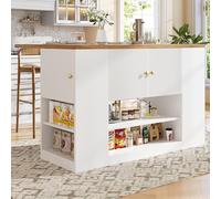 dowowdo Îlot de cuisine avec plateau pliable et espace de rangement - Meuble de cuisine multifonction avec tiroirs et étagères - Table extensible - Gain de place - 140 x 40 x 90 cm - Noir