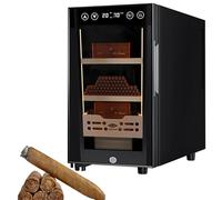 DowPie Cave à cigares électrique 25 l, contrôle de l'humidité et de la température, verrouillable, capacité de 150 cigares, avec tiroirs en cèdre Espagnol.