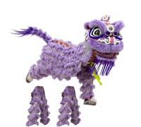 DowPie Costume de Danse du Lion Chinoise, pour Les fêtes, pour éloigner Les Enfants des écrans et Leur Faire Aimer Le Sport, Costume de Mascotte de Danse du Lion Lightpurple-Duos