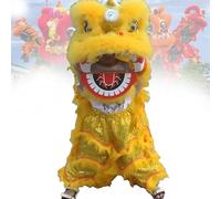 DowPie Costume de Danse du Lion Chinoise, pour Les fêtes, pour éloigner Les Enfants des écrans et Leur Faire Aimer Le Sport, Costume de Mascotte de Danse du Lion Yellow-Singles