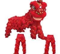 DowPie Costume de Danse du Lion de Style Chinois, décoration Artisanale personnalisée pour Le Nouvel an Chinois, pour Noël et Le Nouvel an, Encourage Les Enfants à Faire du Sport. Red-Duos