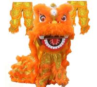 DowPie Costume de Danse du Lion de Style Chinois, décoration Artisanale personnalisée pour Le Nouvel an Chinois, pour Noël et Le Nouvel an, Encourage Les Enfants à Faire du Sport. Orange-Duos