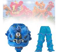 DowPie Costume de Danse du Lion de Style Chinois, décoration Artisanale personnalisée pour Le Nouvel an Chinois, pour Noël et Le Nouvel an, Encourage Les Enfants à Faire du Sport. lightblue-Singles