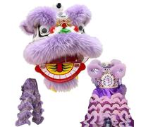 DowPie Costume de Mascotte de Danse du Lion, Cadeau Traditionnel Chinois pour Les Adolescents de 5 à 15 Ans, pour Les éloigner des écrans et Leur Faire Aimer Le Sport. Lightpurple-Singles