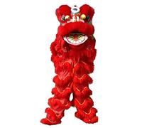 DowPie Costume de Mascotte de Danse du Lion, Cadeau Traditionnel Chinois pour Les Adolescents de 5 à 15 Ans, pour Les éloigner des écrans et Leur Faire Aimer Le Sport. Red-Singles
