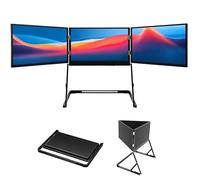 DowPie Moniteur Portable Triple écran 15,6 Pouces, Pliable en Trois Parties, résolution Full HD 1080p, Rotation à 360°, Angles de Vision réglables, Compatible Windows et macOS.