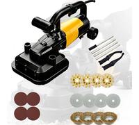 DowPie Polisseuse à béton, Ponceuse de Sol à 4 têtes, Couple élevé de 3000 TR/Min, Conception étanche à la poussière, raccordable à Un aspirateur et à Une Pompe à Eau 220V-Novacuumcleaner