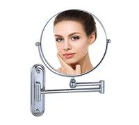 Dowry Miroir Grossissant Mural x10 Miroir Maquillage Extensible Miroir Grossissant Mural sans Eclairage Miroir Grossissant Salle de Bain 360° Pivotant Miroir Maquillage Double Face,Diamètre 20 cm