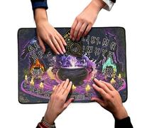 Dowsing Divination Board - Ensemble de Table de Sorcellerie en Caoutchouc - Design carré, Fournitures d' Portable pour la Lecture du Tarot, développement psychique, Espace