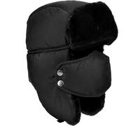 DOXHAUS Unisexe Hiver Chapka Ear Flap Trappeur Bomber Casquettes Bonnets Chapeaux Garder Chaud Patinage Ski Autres Activités en Plein Air, Noir