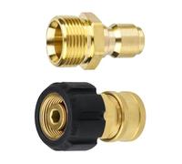 Doxicey Lot de 6 connecteurs de tuyau d'arrosage M22 vers 0,6 cm - Adaptateur de connexion rapide pour nettoyeur haute pression pour tuyau d'arrosage (ensemble complet de 15 mm)