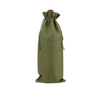 Doxicey Lot de 8 sacs à bouteille de vin avec cordon de serrage en toile de jute pour décoration de fête de mariage, Vert, Taille unique, Style unique