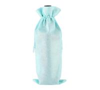 Doxicey Lot de 8 sacs à bouteille de vin avec cordon de serrage en toile de jute pour décoration de fête de mariage, bleu lac, Taille unique, Style unique