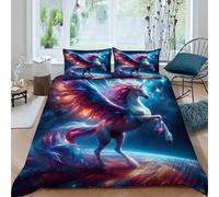 DOXLITVT Planète de Lave Imprimé Parure De Lit Microfibre Parure De Lit Adulte Ave Fermeture Éclair Animal Theme Faune Sauvage Housses De Couettes 3 Pièces Et 2 Taie d'oreiller King（220x240cm）