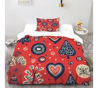 DOXLITVT Sapin de Noël Housse De Couette 2 Pièces Xmas Snow Plants Imprimé De Couvre-Lit Microfibre pour Chambre À Coucher Doux Et Confortable avec 1 Taie d'oreiller Single（135x200cm）