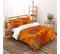 DOXLITVT Tasse Fleur Housse De Couette 3 Pièces Thèmes Gothiques Imprimé De Couvre-Lit Microfibre pour Chambre À Coucher Doux Et Confortable avec 2 Taie d'oreiller Double(200x200cm)