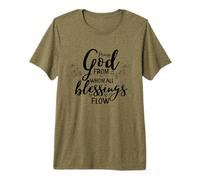 Doxologie Louez Dieu d'où Toutes Les bénédictions coulent T-Shirt Haut de Gamme