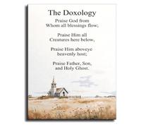 Doxology Song Lyric Poster Praise God Blessings Countryside View