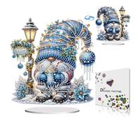 DoxQcs Peinture diamant à pois à faire soi-même - Ornements de table de Noël pour adultes, décoration créative de Noël (motif double face, diamant unilatéral) - Gobelin