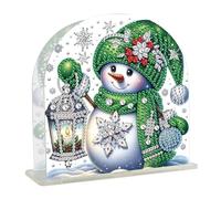 DoxQcs Porte-serviettes en papier pour peinture diamant à faire soi-même, support de serviettes en papier simple en trois dimensions pour bureau, bonhomme de neige