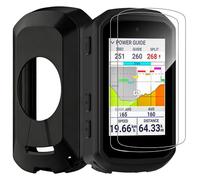 Doxxvai Coque pour Garmin Edge 550/850 avec 2x Film Protection, Noir | Housse Silicone Anti-Choc pour Compteur Vélo GPS, Verre Trempé 9H, Kit Protection Complète 360° pour Garmin Edge 550/850