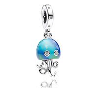 Doyafer Couleur Changer Meduse Charms Pendentif 925 Charms En Argent Sterling Pour Les Femmes Bracelet Collier Pendentif Bijoux Cadeaux Pour Les Amis