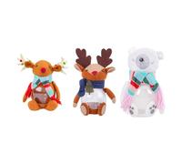 doyandader Boîtes de rangement de Noël | Boîte à goûter souple pour comptoir de cuisine | 3 motifs festifs Récipients à friandises pour armoire, bureau, comptoir, garde-manger, maison, salle de classe