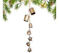 doyandader Cloches de vache décoratives - Cloches en fer antiques - Décoration murale avec corde pour fête de Noël, salon, chambre à coucher, balcon, banc de cheminée, célébrations festives