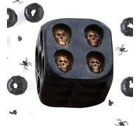 doyandader Dés Crâne - Dés Style Vintage Halloween,Cube de Jeu Décoratif Noir 6 Faces pour Accessoires Poker Gothique Jeu de Rôle Collection Style Médiéval