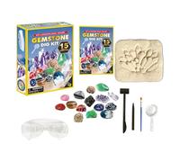 doyandader Kit de déterrage de pierres précieuses | Activité scientifique pédagogique - Jouet pour enfants à déterrer avec 15 pierres précieuses - Pour filles, enfants, étudiants, salle de classe