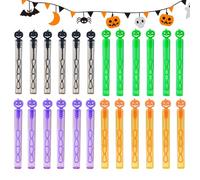 doyandader Lot de 24 bâtons à Bulles d'halloween pour - Souffleur à Bulles Pratique - Accessoire de Remplissage pour Les activités, la Salle de Classe, Les Tout-Petits et l'extérieur