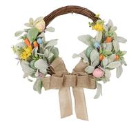 doyandader Pâques pour la porte - Décoration murale de 40 centimètres avec un nœud et des œufs, pour la porte d'entrée - Pour Pâques salon cuisine couloir décoration de mariage