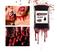 doyandader Peinture Faciale Liquide - Sachets Imperméables Halloween 5.7 oz,Maquillage Rouge Bleu pour Femmes et Hommes | Accessoires Fête d'halloween Déguisée