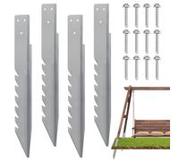 doyandader Poteau de Clôture,Kit De Réparation 4 Pièces Piquets De Portillon - Pointes Anti-Rouille avec Vis pour Treillis De Ferme, Terrasse, Jardin Et Structure d'escalade
