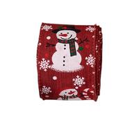 doyandader Ruban de Noël filaire | Ruban en tissu de Noël bonhomme de neige, guirlande de toile de jute pour ballons, fleurs, fête, anniversaire, retour à la maison