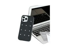 DOYEFZQC Coque de téléphone Apple Études De Téléphone De Bricolage De Mode Respirant D'Été pour Téléphone15 11 13 14Pro Max Appréposion MOX avec Couvert-pour Iphone 15Pro-Noir