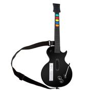 DOYO Manette de guitare Wii pour Nintendo Wii - Sans fil Guitar Hero et Rock Band Manette de jeu avec sangle - Compatible avec Guitar Hero Series, Rock Band 2 & 3 (pas pour Rock Band 1) - Noir