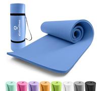 #DoYourFitness x World Fitness | Tapis de fitness "Jivan" | 183x61x2cm | antidérapant & robuste | tapis de gymnastique idéal pour yoga, pilates, workout, outdoor, gym & home | Bleu