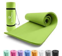 #DoYourFitness x World Fitness | Tapis de fitness "Yamuna" | 183x61x1,5cm | antidérapant & robuste | tapis de gymnastique idéal pour yoga, pilates, workout, outdoor, gym & home | Vert