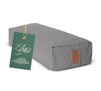 DoYourSports Coussin Carré de Yoga et Méditation »Paravati« - Yoga Bolster Zafu avec Remplissage de Coques d'épeautre Organique - 67 x 13 cm - Siege Méditation Confortable - Gris